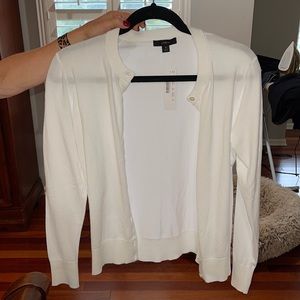 NWT white JCrew cardigan